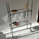 Minimalist bookshelf, Italian design 1970.