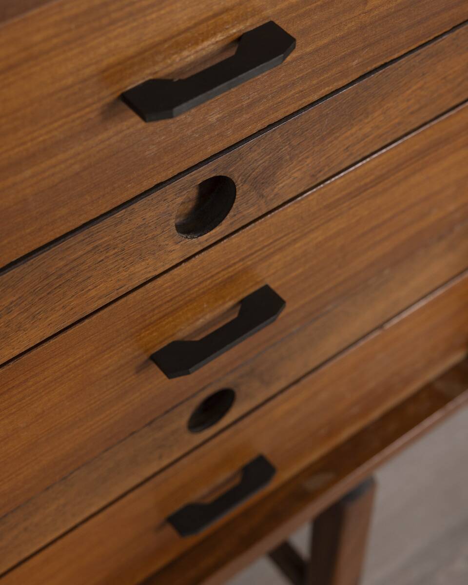 HIGHBOARD VINTAGE 1960S WOODEN SIDEBOARD DESIGN BY BAROVERO