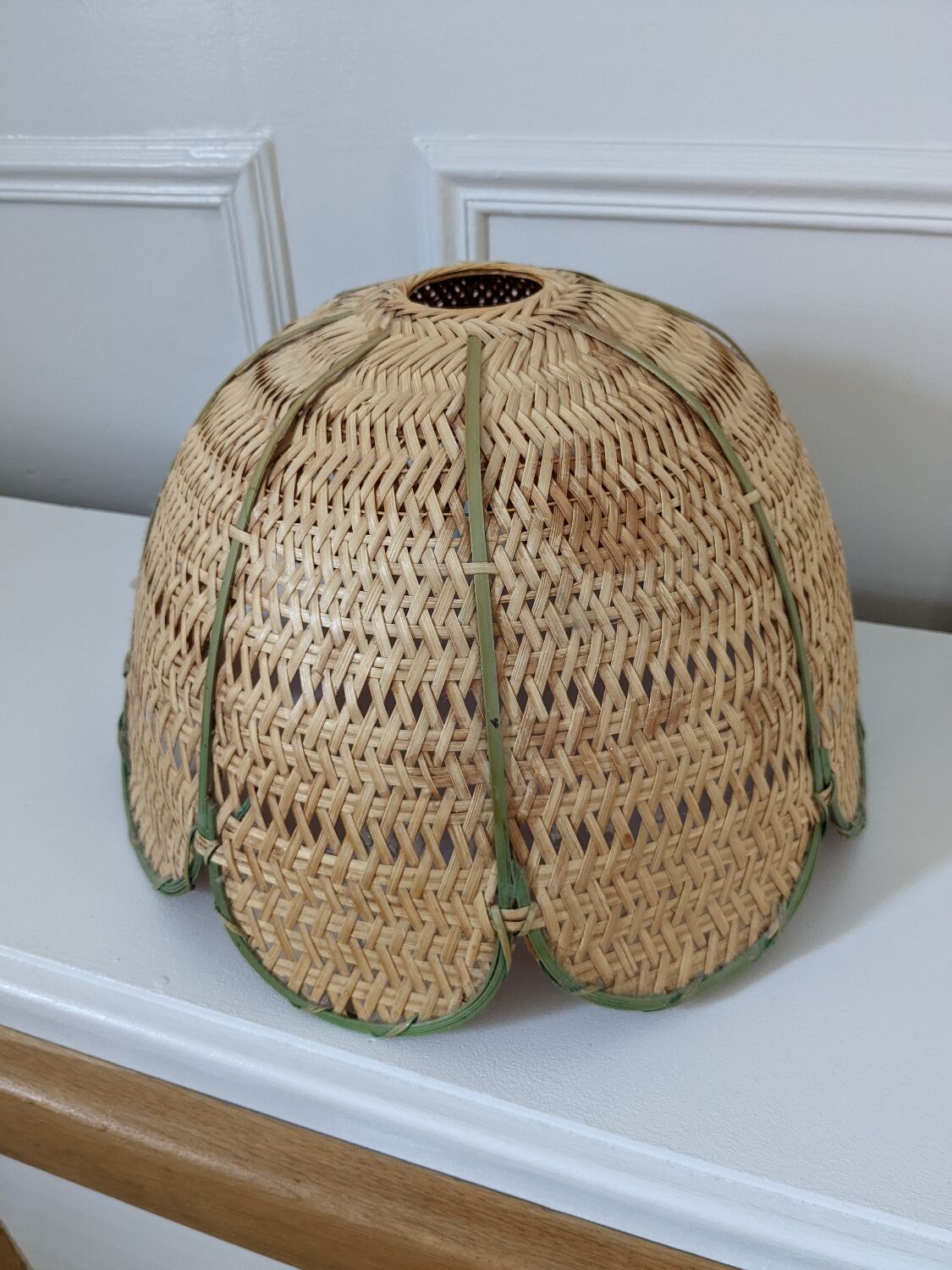 Rattan flower pendant light