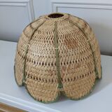 Rattan flower pendant light