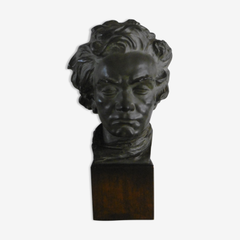 Buste en platre de ludvig von Beethoven - couleur bronze