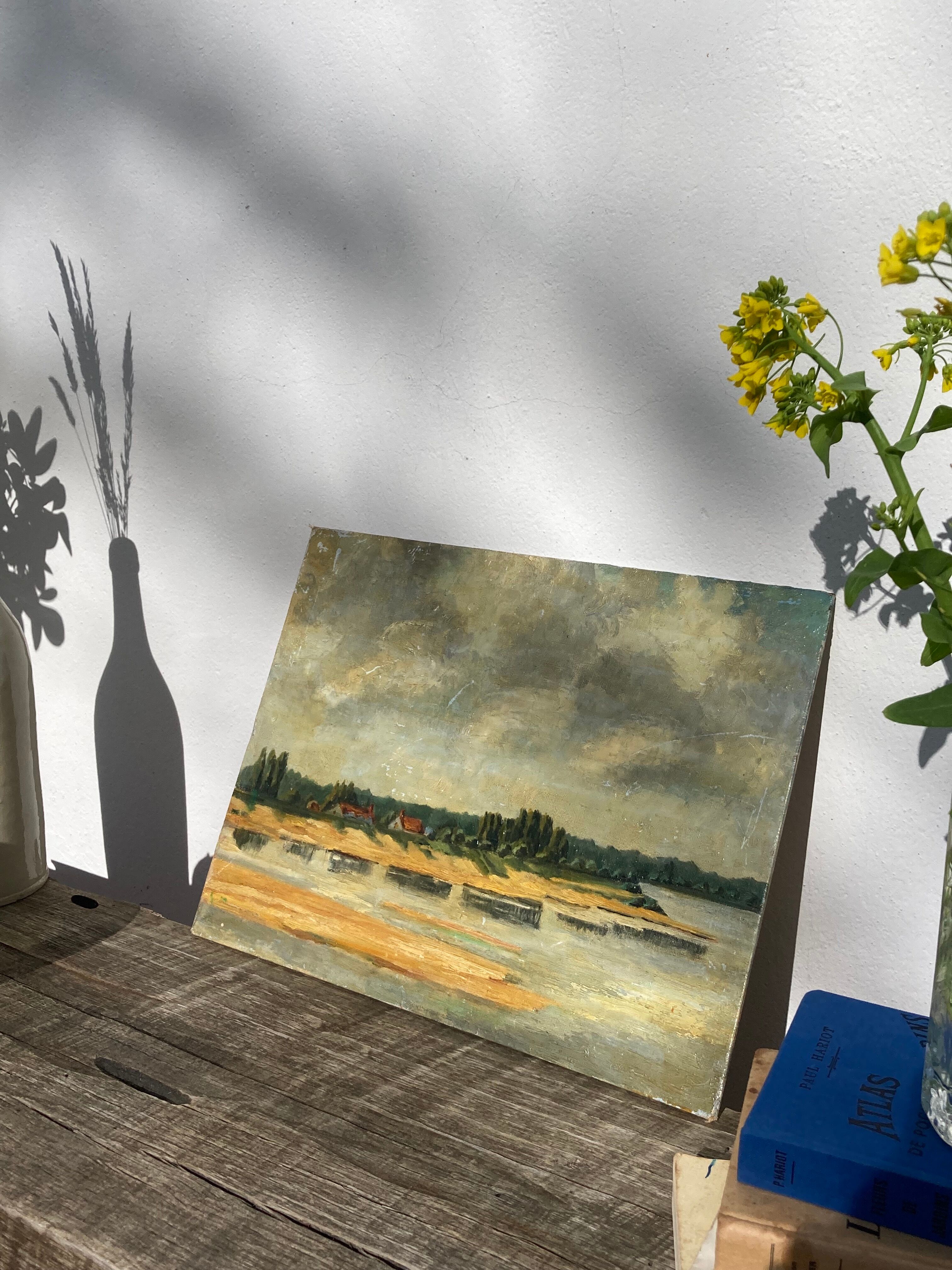 Oil painting on landscape panel