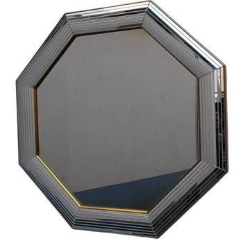 Belgian octagonal mirror "Deknudt Mirror" from the 80s
