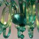Venetian chandelier in emerald murano glass 10 arms of light