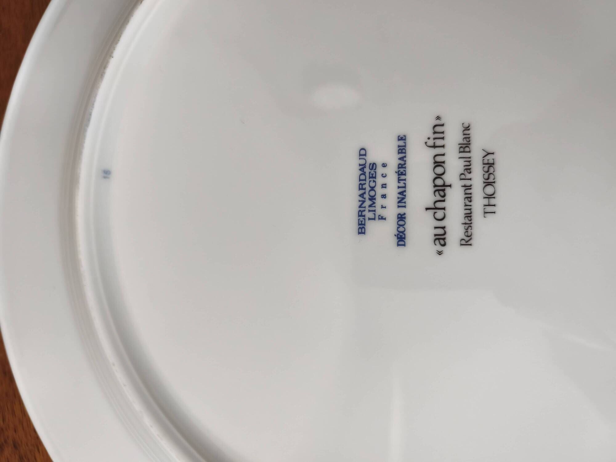 Large presentation plate in Limoges porcelain Bernardaud — Jean Lurçat