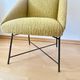 Mid Century Modern Lounge Chair 1950s Scandinavian Armchair Mustard Yellow