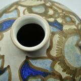 Vase coloquinte art deco motif