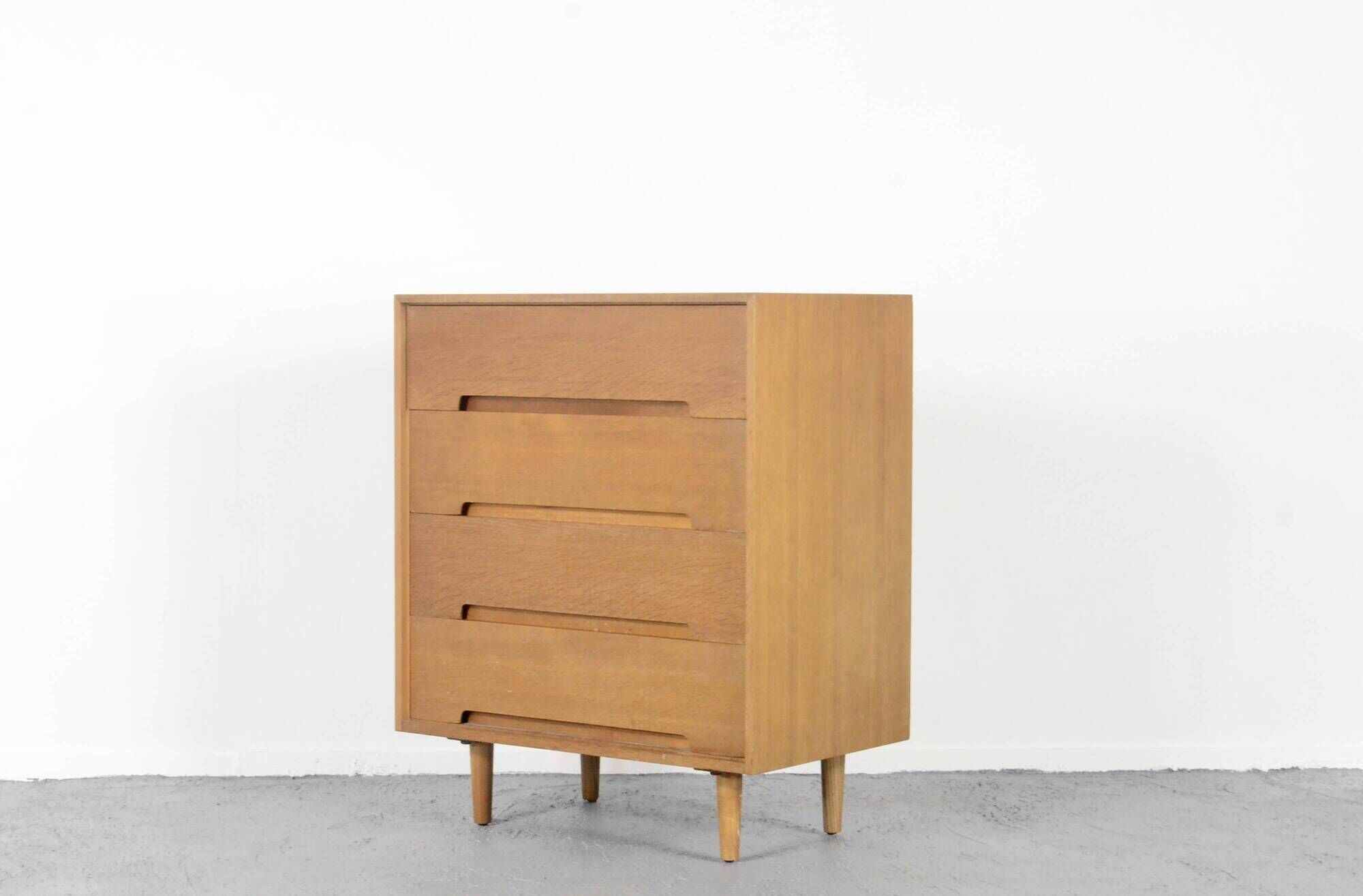 Midcentury Stag C Range Chest Of Drawers By John And Sylvia Reid In Oak. Vi