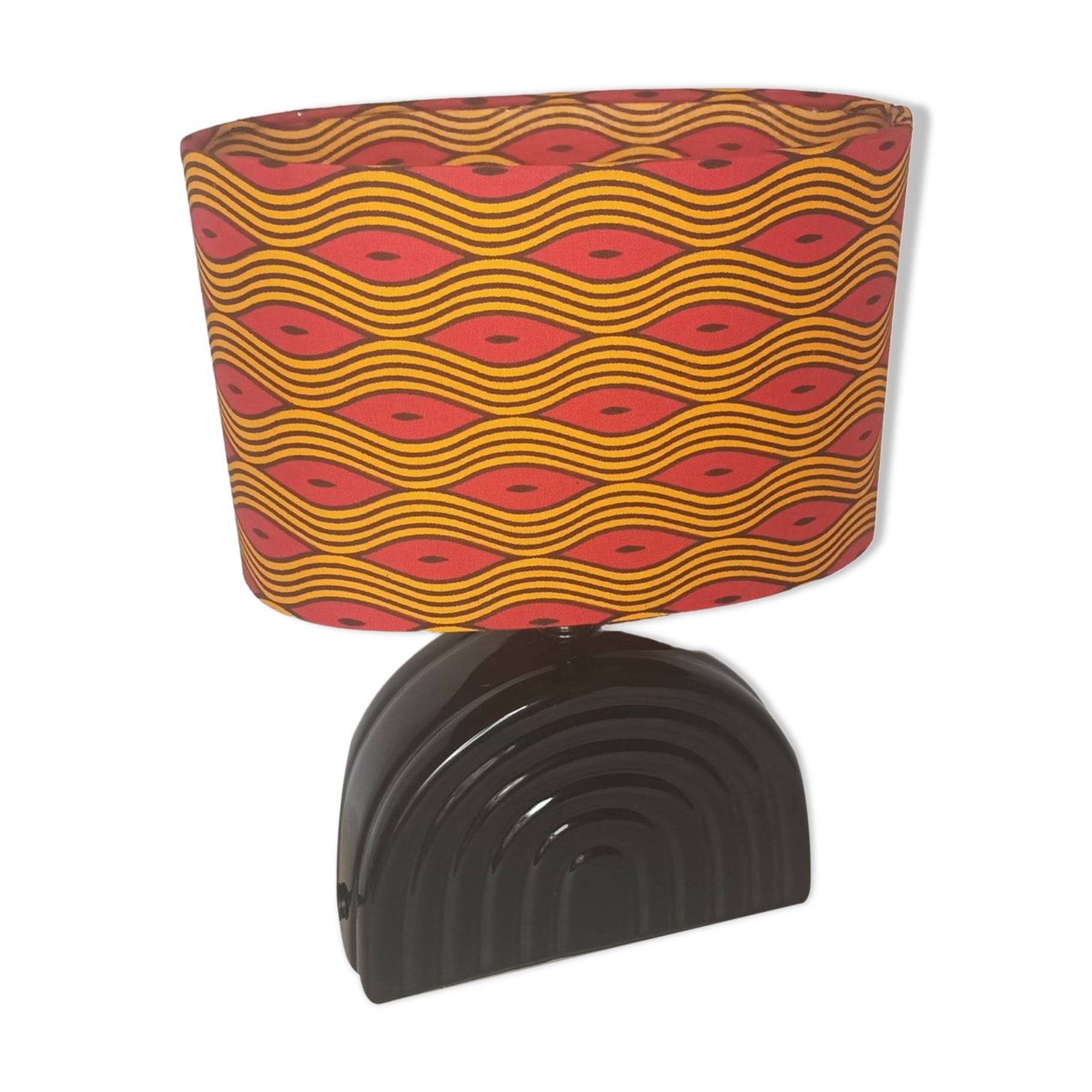 Abedi black ceramic table lamp