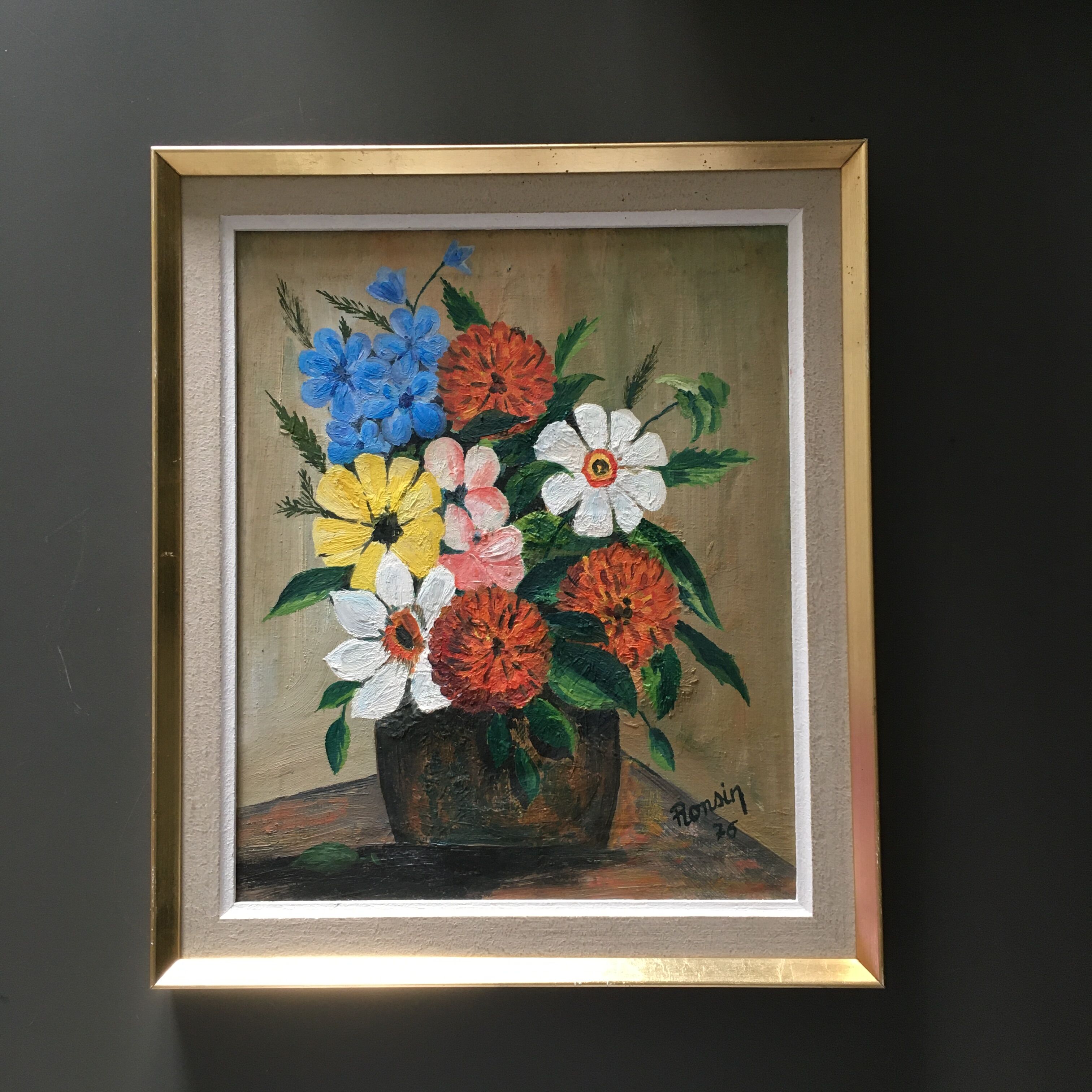 Naïve bouquet painting
