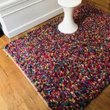 Tapis Rag Rug morceaux de tissus multicolores
