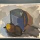 Original Swedish Oil on Canvas – “Blue Jug” by Stig Delang – Signed – Vintage & Framed