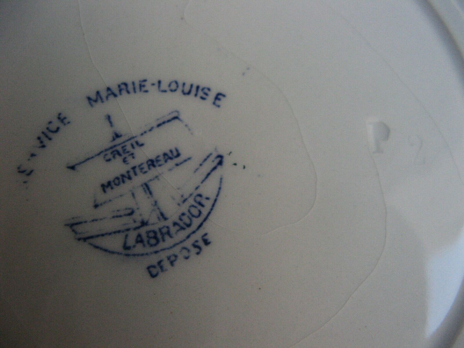 Lot of 6 hollow plates earthenware Creil Montereau décor Marie Louise