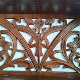 Art Nouveau openwork wooden shelf