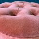 Pouf en velours rose