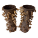 Pair of ethnic style terracotta vases