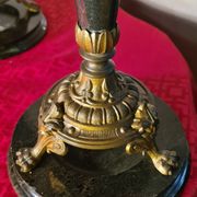 candelabra 19th gilded bronze and marble candlestick 60x32 cm