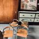 Lot de 4 chaises enfant en bois & métal