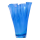 vintage mouth-blown blue glass vase