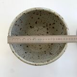 large sandstone salad bowl signed Tiffoche french vintage ceramic