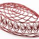 Red metal fruit basket