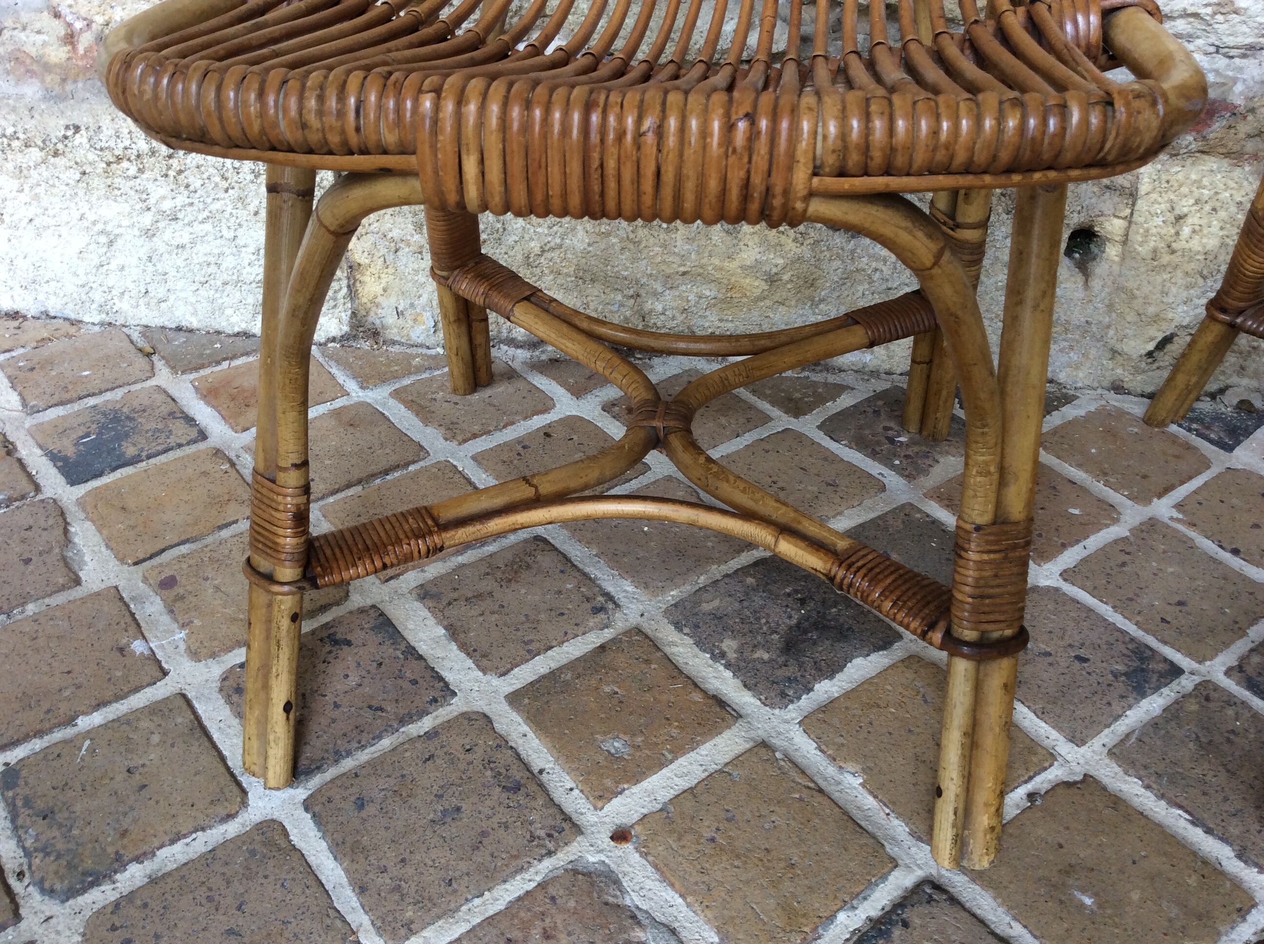Pair of rattan chairs