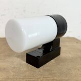 Industrial Brown Bakelite Wall Light with Milk Glass, 1960s