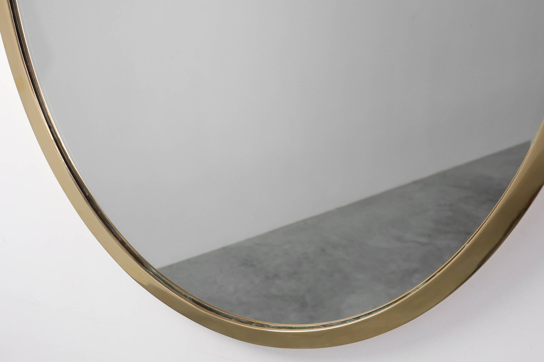 Art Deco Copper‑Plated Metal Mirror, Belgium ca. 1925