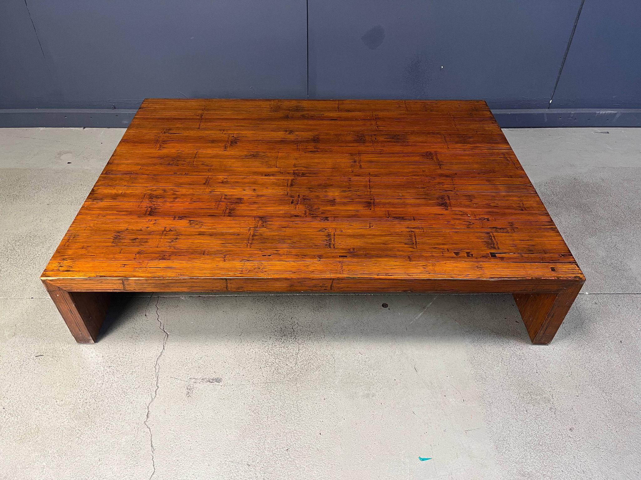 Large coffee table in bamboo attributed to Axel Vervoordt, 1980s