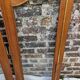 Pair of oak glazed doors