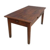 Table de ferme noyer tiroirs 158