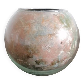 Lacquered glass ball vase