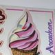 Vintage artisanal ice cream parlour sign Bellariva Arcachon 90 x 58cm