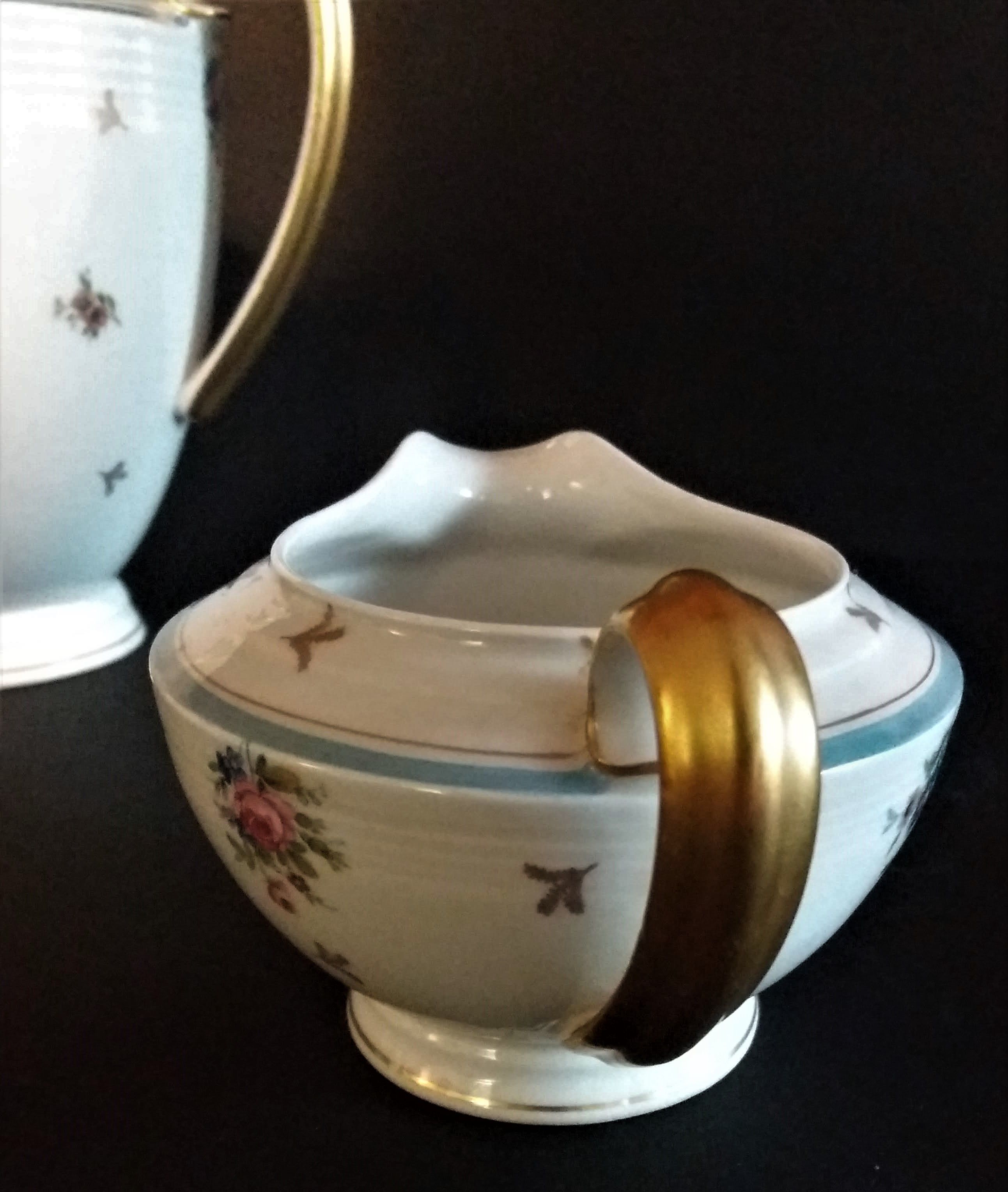 Porcelain coffee service of Limoges France era Art Deco