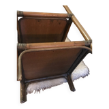 Side table in cane wood and bamboo