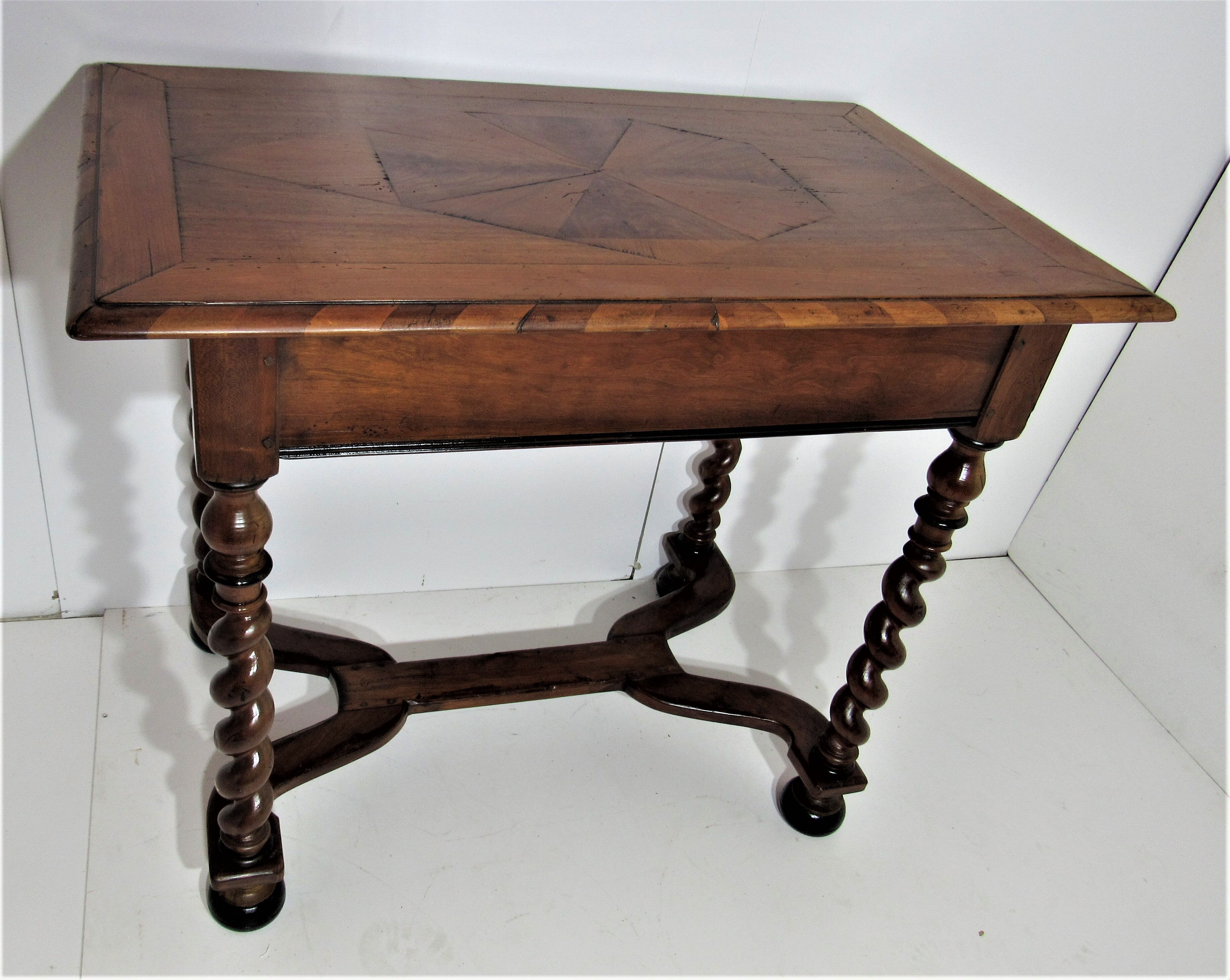 Marked writing table with 1 drawer