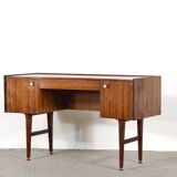 Midcentury Meredew Desk In Walnut And Brass.