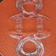 Pair of crystal candlesticks from France, Vannes, vintage 60s/70s.