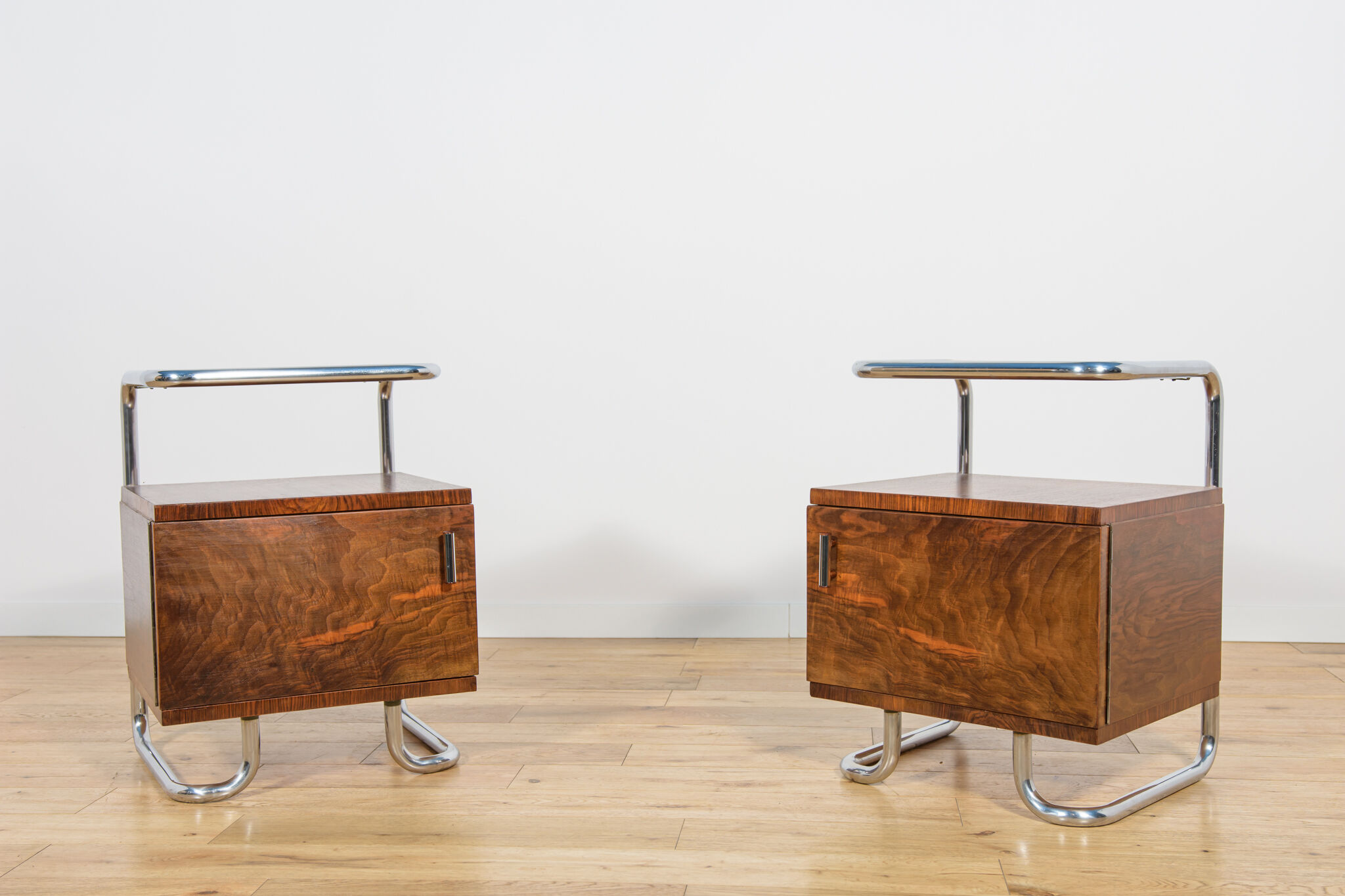 Mid-century nightstands Bauhaus from Mücke-Melder, 1930s, Czechoslovakia, set of 2