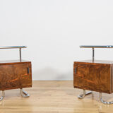 Mid-century nightstands Bauhaus from Mücke-Melder, 1930s, Czechoslovakia, set of 2