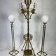 Large brass coat rack Secession by Adolf Loos