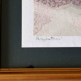 Painting signed agostini – watercolor - abstract landscape, 2017