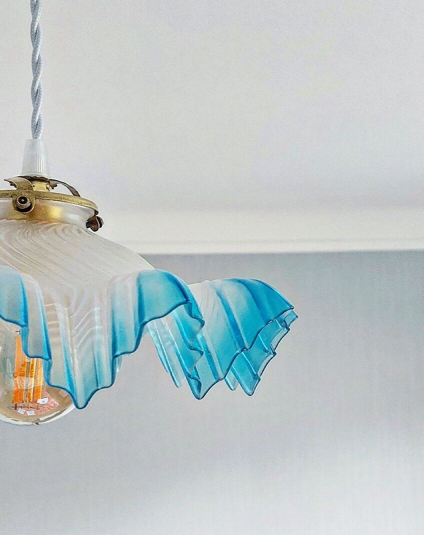Blue vintage pendant lamp