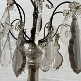 Louis XV style chandelier with pendants and colored glass fruits, 20th century