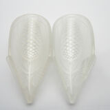 Pair of art deco wall lamps with pine cone pattern