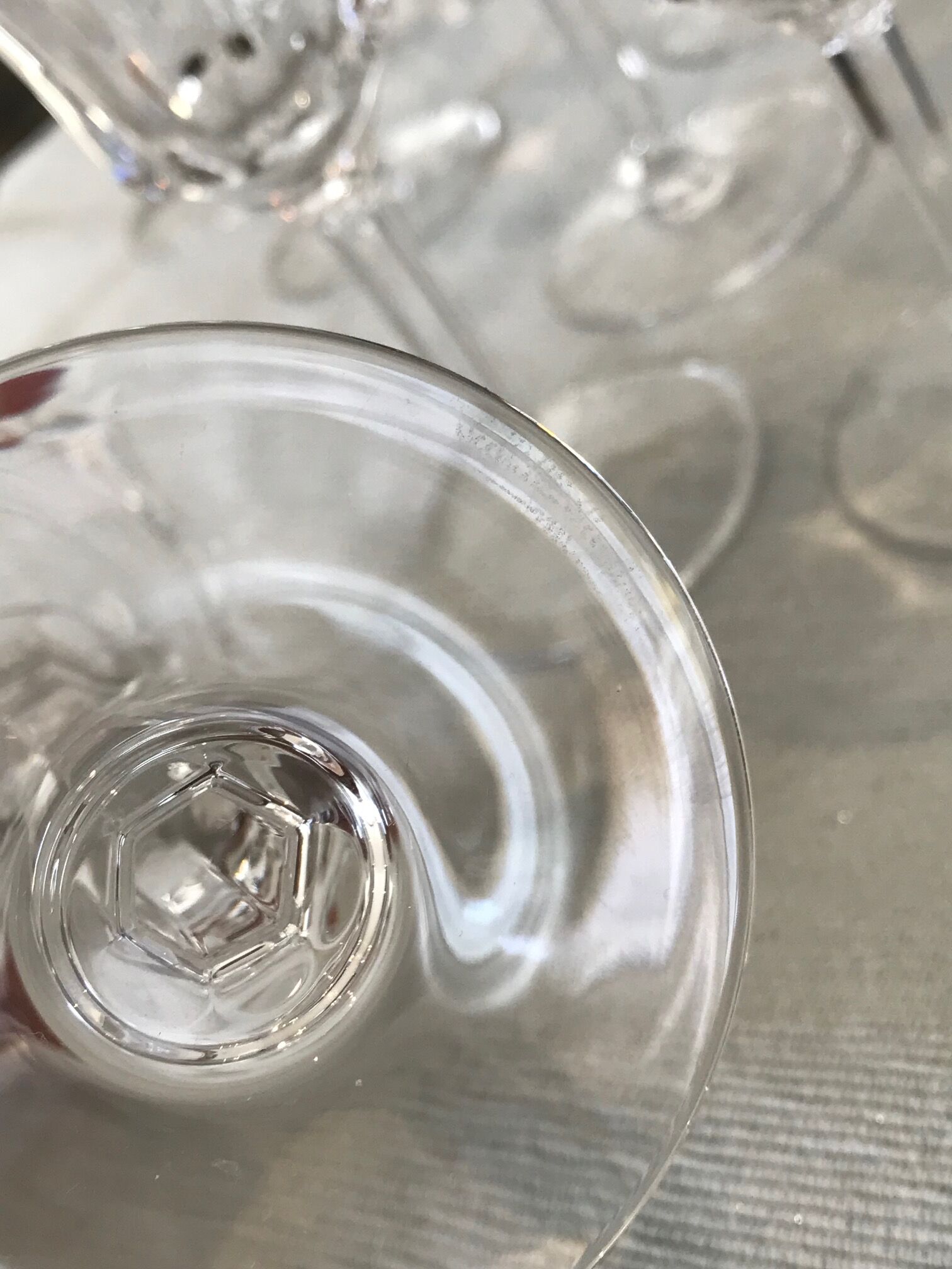 Service of 49 Val St Lambert glasses in cut crystal