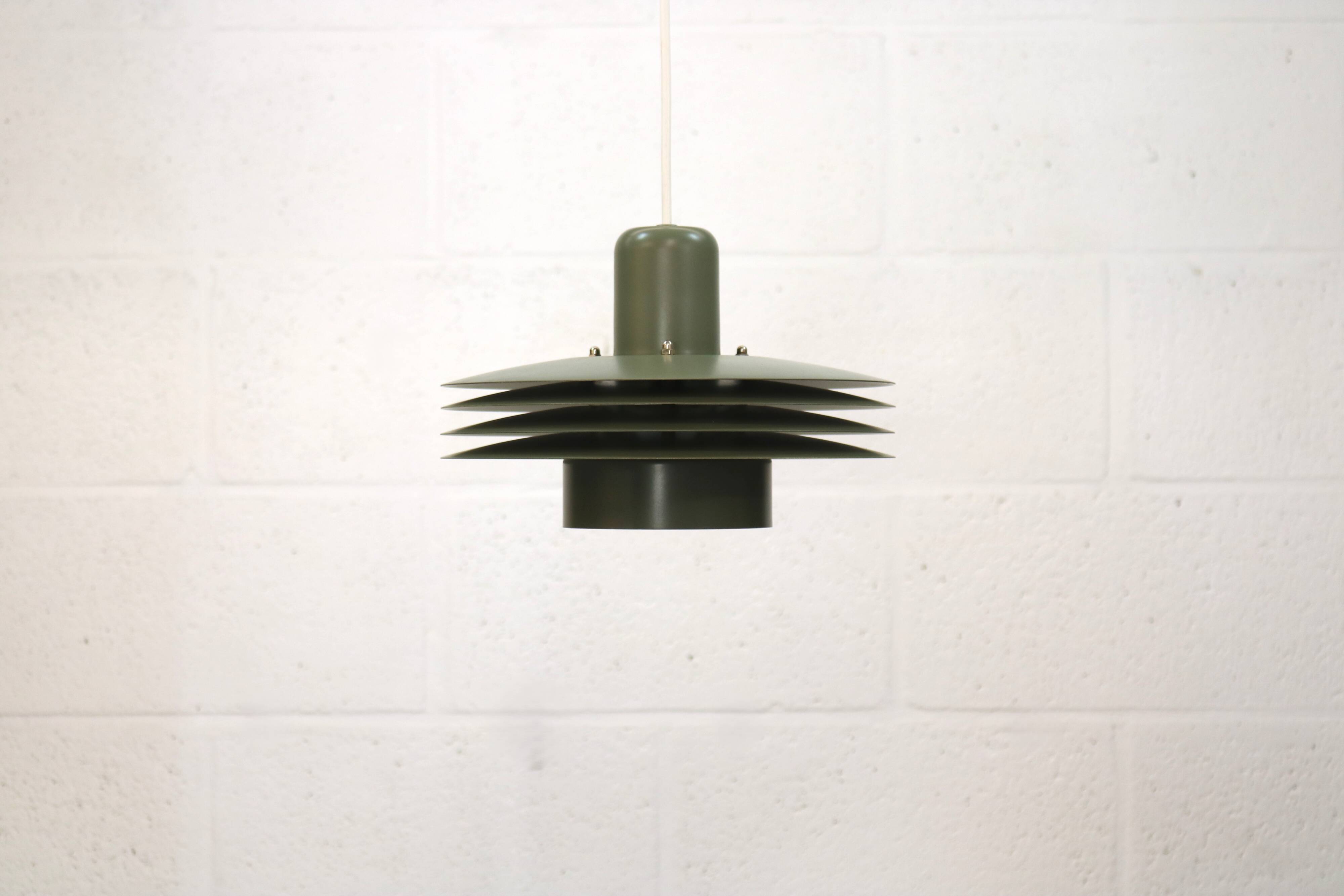 Danish Design Lamp Horn Lighting Model 763 – Restored Green Nordic Style Pe