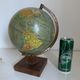 Vintage globe 1960 terrestrial Girard Barrère glass wood - 29 cm