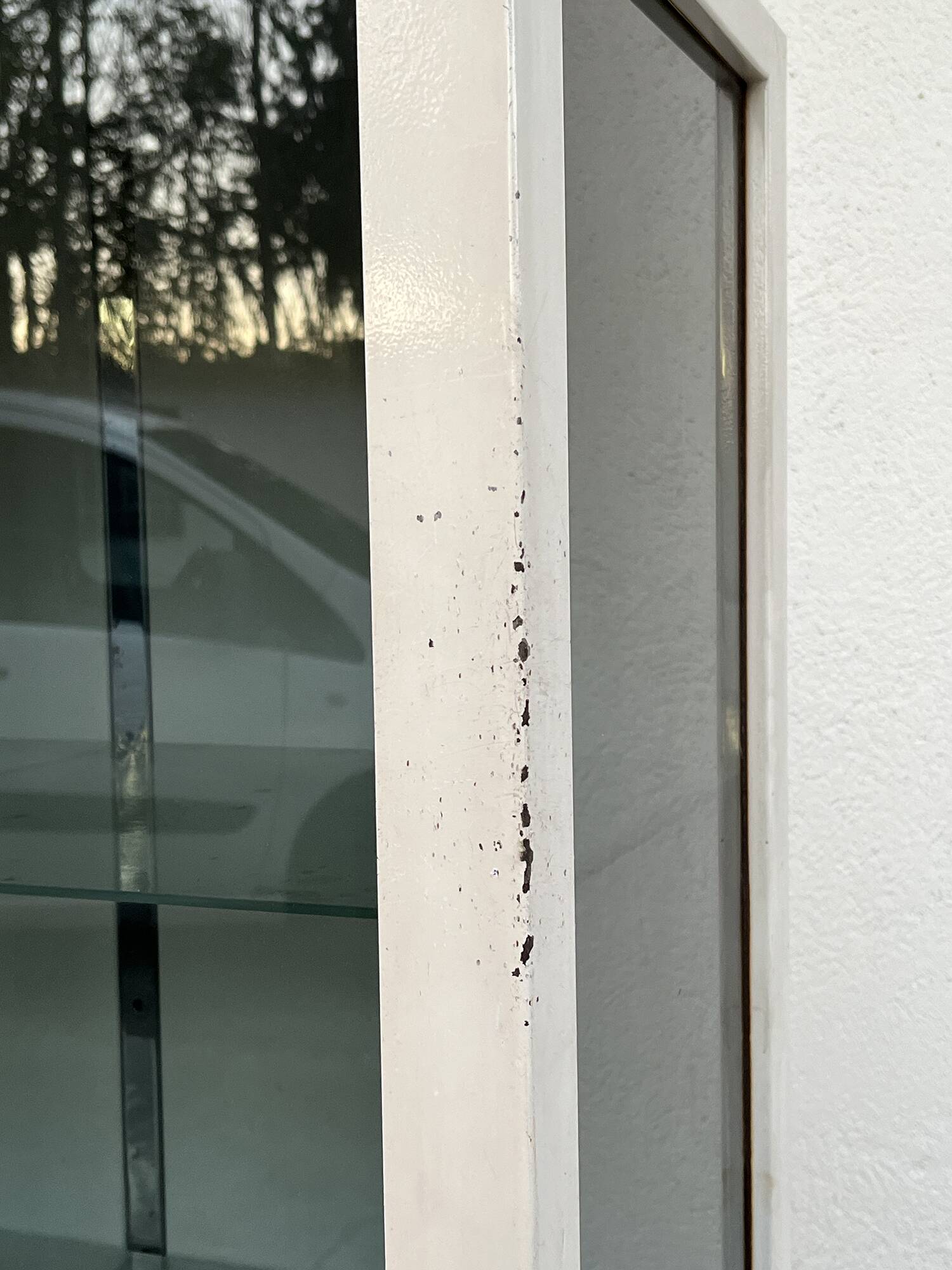 Old glass medical cabinet