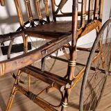 Drag chair curved wood and wicker XIXth